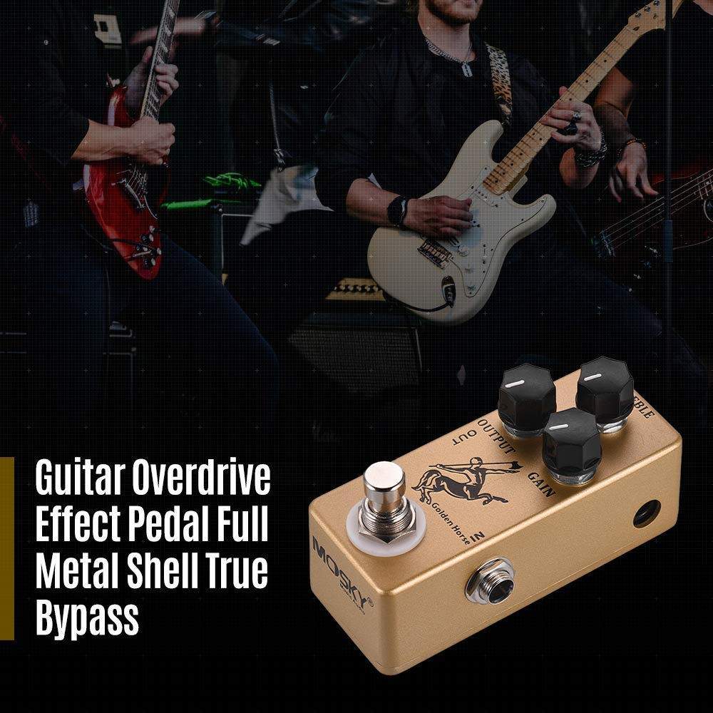 MOSKY Golden Horse Overdrive Effect Pedal Boost Guitar Effect Pedal with True Bypass for Electric Guitar